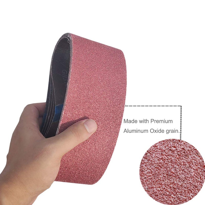 Sackorange 20 PCS 3 inch x 18 inch Abrasive Sanding Belts - 5 Each of 40 80 120 240 Grit Aluminum Oxide Sanding Belts For Belt sander (3 x 18 inch) - Image 4